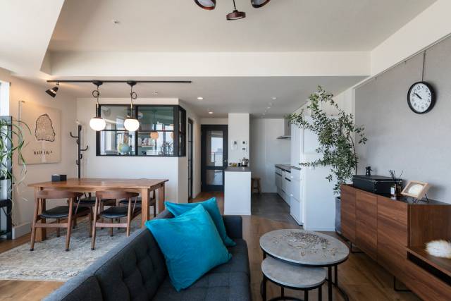 ワークスペースとLDKがつながる心地よい住まい